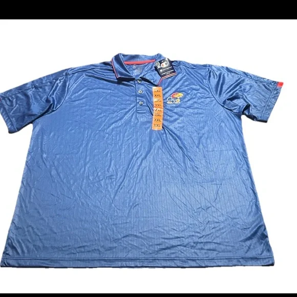Champion Kansas Jayhawks Polo Shirt NWT XXL - Picture 9 of 9